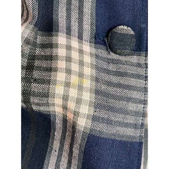 Carolina Herrera Collection II Vintage Plaid Button Up Blazer Navy/Pink 14 - Picture 10 of 10